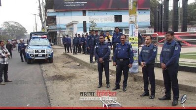 ঝিনাইদহে পুলিশ মোতায়েন করা হয়েছে