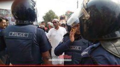 চাঁদপুরে বিএনপির বিক্ষোভ মিছিলে পুলিশের বাধা