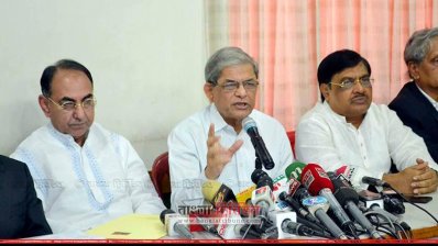 সংবাদ সম্মেলনে মির্জা ফখরুল ইসলাম আলমগীর