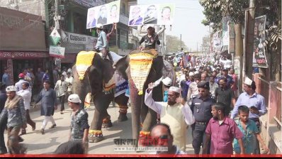 আবদুল হামিদ দ্বিতীয়বার রাষ্ট্রপতি নির্বাচিত হওয়ায় কিশোরগঞ্জে আনন্দ মিছিল