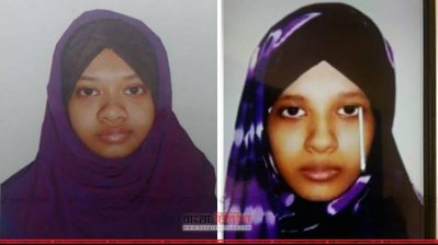 (বাঁ থেকে) মোমেনা সোমা ও আসমাউল হুসনা ওরফে সুমনা 