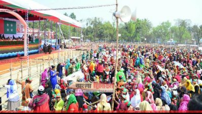 খুলনা জনসভায় জনস্রোত