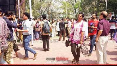 মাঠপর্যায়ে নারী সংবাদকর্মী বেড়েছে (ছবি: সাজ্জাদ হোসেন)