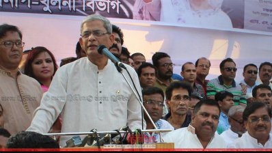 বক্তব্য রাখছেন মির্জা ফখরুল (ছবি- প্রতিনিধি)