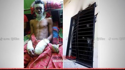 রিয়াজুল, বিস্ফোরণে ক্ষতিগ্রস্ত জানালা