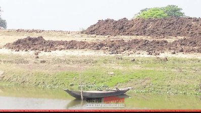 বিশ্বম্ভরপুরে চলছে বাঁধ নির্মাণের কাজ