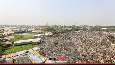  আগুনে পুড়ে ছাই হয়ে যাওয়া মিরপুর পল্লবীর বস্তি