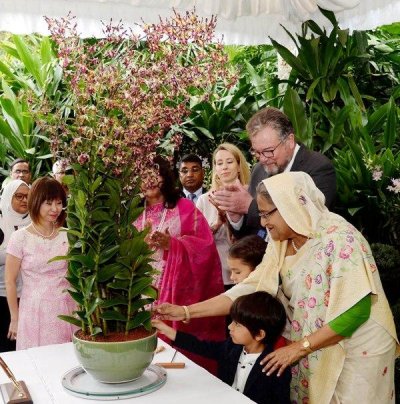 সিঙ্গাপুরের বোটানিক গার্ডেন পরিদর্শন করে প্রধানমন্ত্রী, ছবি: ফোকাস বাংলা
