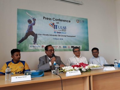 ইউল্যাব ফেয়ার প্লে কাপ ক্রিকেটের বিস্তারিত তুলে ধরছেন আয়োজকরা।