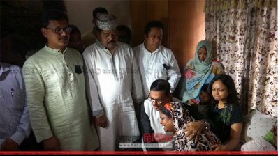 নিহত কো-পাইলট পৃথুলা রশিদের বাসায় ওবায়দুল কাদের