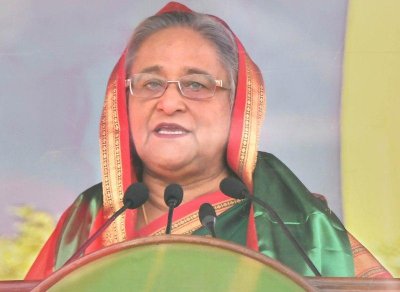 শিশু-কিশোর সমাবেশে ভাষণ দিচ্ছেন প্রধানমন্ত্রী, ছবি: ফোকাস বাংলা
