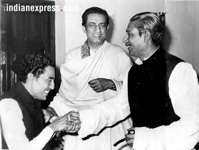 সংগীত শিল্পী শ্যামল মিত্র, সত্যজিৎ রায় ও শেখ মুজিবুর রহমান
