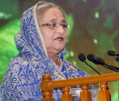 বক্তব্য রাখছেন প্রধানমন্ত্রী শেখ হাসিনা (ছবি: ফোকাস বাংলা)
