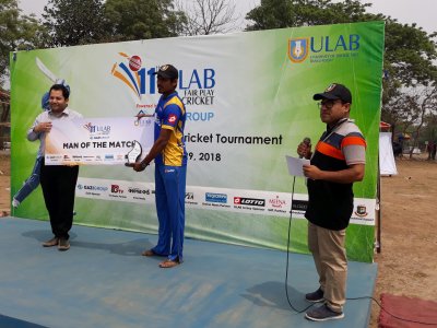 ইউল্যাবের শরিফুল ইসলাম ম্যান অব দ্য ম্যাচ 