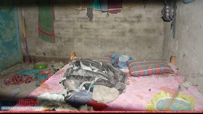 হবির বাড়ির এই ঘরেই বোমার বিস্ফোরণ ঘটিয়েছিল জঙ্গি