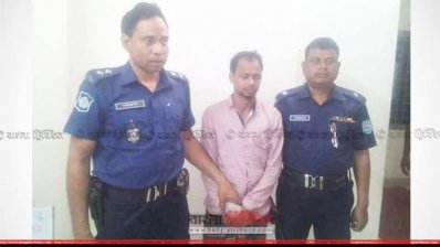 আটক নবজাতকের বাবা সাজু মিয়া 
