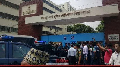 খালেদা জিয়াকে বিএসএমএমইউতে নেওয়ার পর সতর্ক প্রহরা