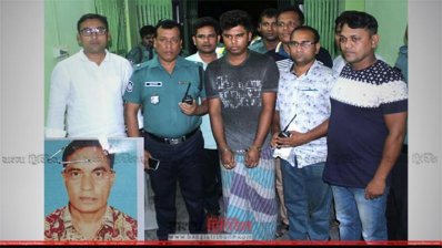  গ্রেফতার রনি এবং ইনসেটে নিহত আজাদ