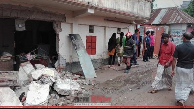 এ বাড়িতেই বিস্ফোরণের ঘটনা ঘটে 