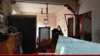 এ বাড়িতেই বিস্ফোরণের ঘটনা ঘটে 