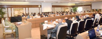 প্রধানমন্ত্রী শেখ হাসিনার সভাপতিত্বে মন্ত্রিপরিষদ বৈঠক  (ছবি: ফোকাস বাংলা)