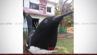 মঙ্গল শোভাযাত্রার জন্য প্রস্তুত দোয়েল