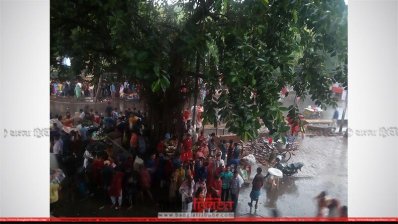 বৃষ্টির পর ঢাবির টিএসসি চত্বর
