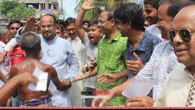 নির্বাচনি প্রচারে ব্যস্ত বিএনপি মনোনীত প্রার্থী নজরুল ইসলাম মঞ্জু