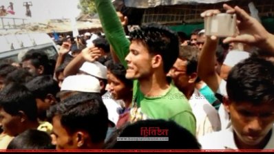 জাতিসংঘ প্রতিনিধি দলের ক্যাম্প পরিদর্শন, রোহিঙ্গাদের বিক্ষোভ
