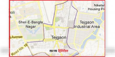 তেজগাঁও এলাকার মানচিত্র