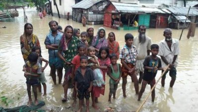 মৌলভীবাজারে বন্যা কবলিত এলাকা