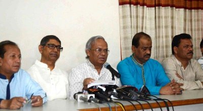 সংবাদ সম্মেলনে রিজভী, ছবি: ফোকাস বাংলা