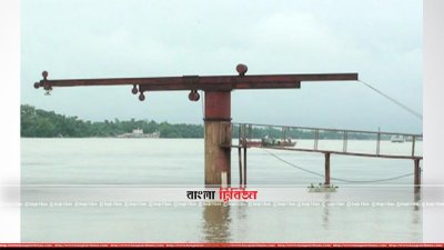 বিপদসীমার ওপরে সুরমা নদীর পানি