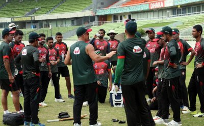 অনুশীলনে বাংলাদেশ দল। ফাইল ছবি।