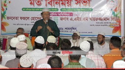বক্তব্য রাখছেন এএইচএম খায়রুজ্জামান লিটন (ছবি- প্রতিনিধি)