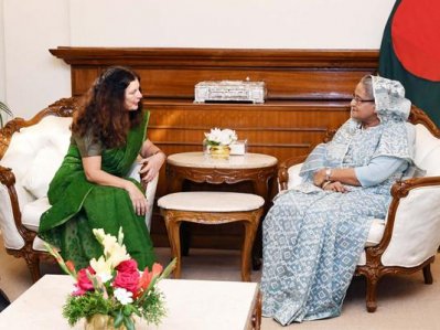 প্রধানমন্ত্রীর সঙ্গে সাক্ষাৎ করেন ইইউ&rsquo;র নতুন রাষ্ট্রদূত, ছবি- বাসস