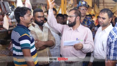 মাংসের দোকানে অভিযান