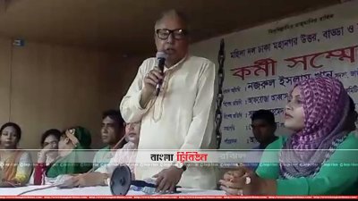 সমাবেশে নজরুল ইসলাম খান (ছবি: আদিত্য রিমন)