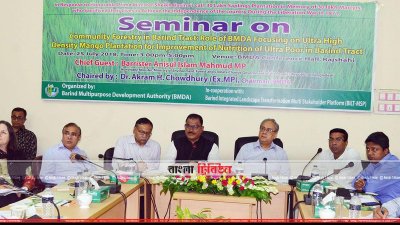 সেমিনারে অন্যান্যের মধ্যে আনিসুল ইসলাম মাহমুদ (ছবি- প্রতিনিধি)