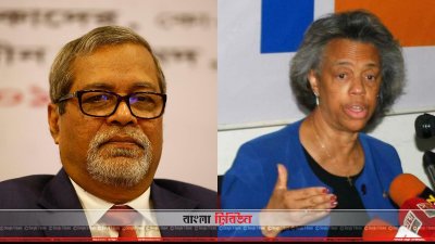 সিইসি কে এম নূরুল হুদা ও মার্কিন রাষ্ট্রদূত মার্শা বার্নিকাট