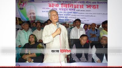 বক্তব্য রাখছেন&ndash; মাহবুবে আলম (ছবি- প্রতিনিধি)