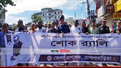 ব্রাহ্মণবাড়িয়ায় বিভিন্ন কর্মসূচির মধ্যে দিয়ে জাতীয় শোক দিবস পালিত