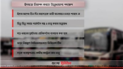 ঈদযাত্রা নিরাপদ করতে উল্লেখযোগ্য পদক্ষেপ