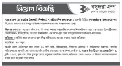 বসুন্ধরা গ্রুপে নিয়োগ