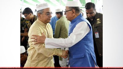 ঈদের শুভেচ্ছা বিনিময় করছেন রাষ্ট্রপতি, ছবি: ফোকাস বাংলা