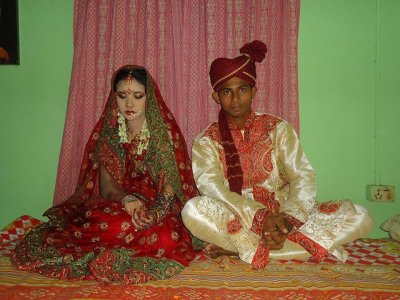 বিয়ের আসরে মোসাদ্দেক ও সামিয়া। 