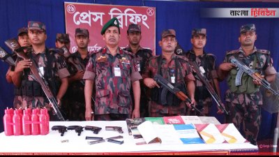 চৌকা সীমান্তে অস্ত্র-গুলি ও জিহাদী বইসহ আটক দুই