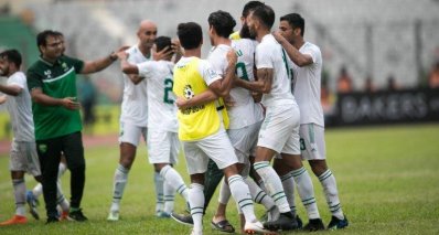 ম্যাচ শেষে পাকিস্তান দলের জয়োল্লাস