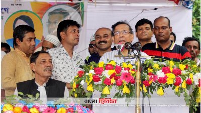কুমিল্লায় জনসভায় বক্তব্য দেন আইনমন্ত্রী আনিসুল হক