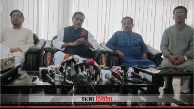 সৈয়দপুর বিমানবন্দরে সংবাদ সম্মেলনে ওবায়দুল কাদের